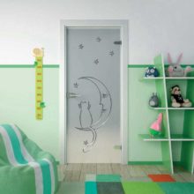 Стеклянные двери в детскую комнату — идеальный вариант для родителей